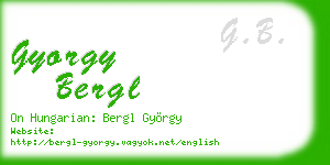 gyorgy bergl business card
